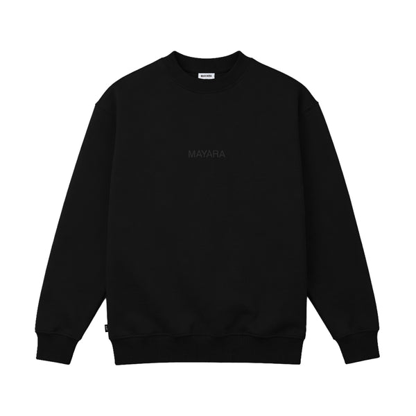 BLACK - HEAVY CREWNECK