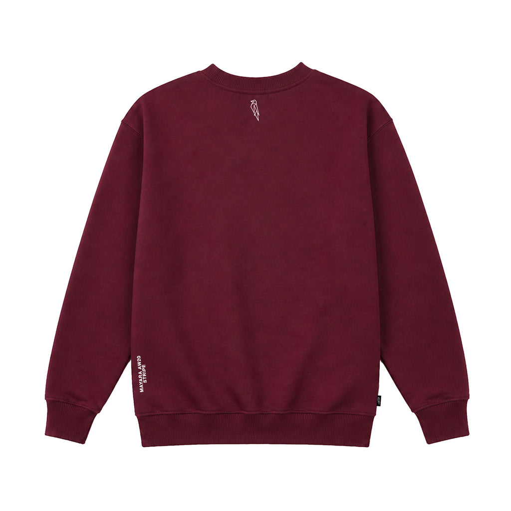 STRIPE | CREWNECK BURGUNDY