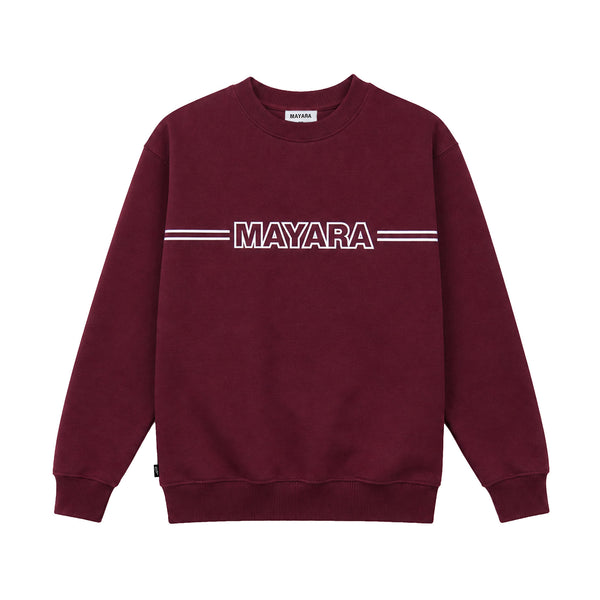 STRIPE | CREWNECK BURGUNDY