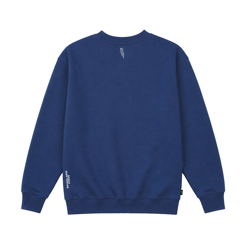 STRIPE | CREWNECK NAVY