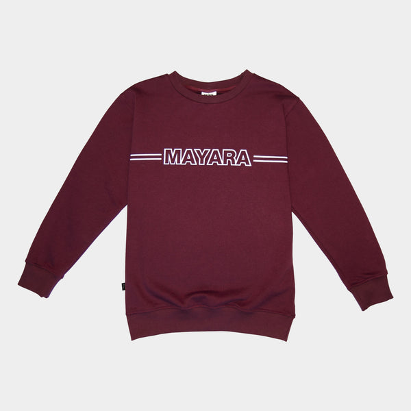 STRIPE | CREWNECK BURGUNDY